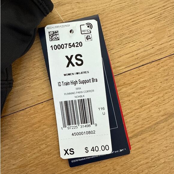 Reebok - ID Train High Support Sports Bra in Black - Picture 2 of 3